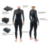 Гидрокостюм женский DAKINE WOMEN'S QUANTUM CHEST ZIP FULL SUIT 3/2mm Black/Grey Размер 12 DK22W32QZ (0604565597113)